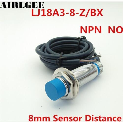 LJ18A3-8-Z/BX NPN NO 8mm Detect Distance Approach Inductive Proximity Sensor Switch DC 6-36V