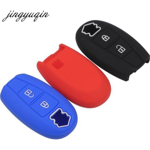 Jingyuqin 30pcs/lot Silicone Cover Smart Key Case For Suzuki Swift Kizashi SX4 S-Cross Car Keyless Fob Set Skin Holder