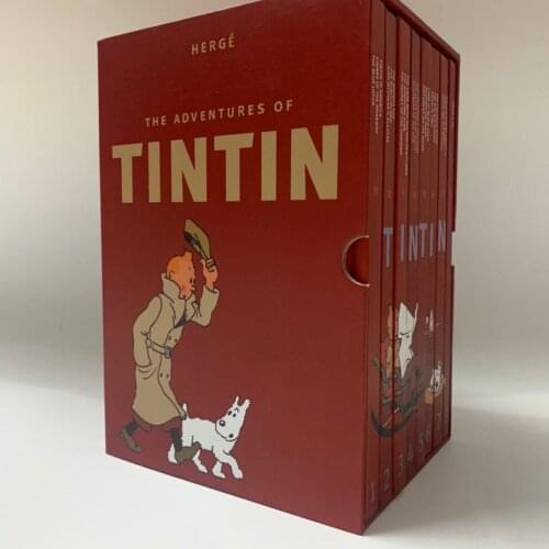 8 Books/set Tintin Collection The Adventures of Tintin English Picture story books to help your child grow as reader Libros Toy