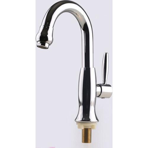 L15111 - Luxury Brass Kitchen Faucet Cold Water Sink Tap Chrome Finish Kitchen Sink Tap
