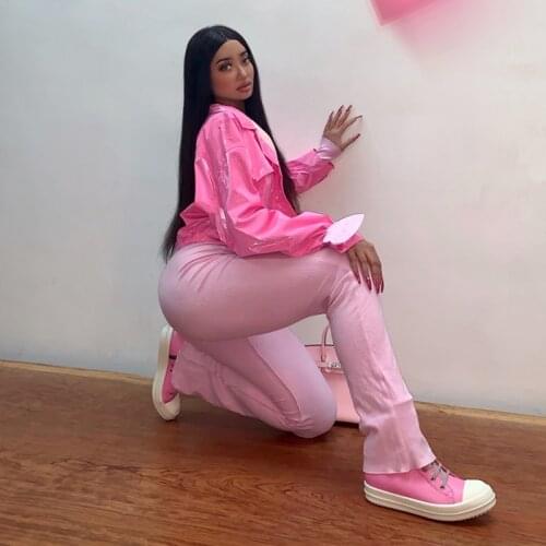 3 Colors High-Density European American Style Open Thread Thread High Elastic Bag Hip Small Straight Leg Legging Trousers