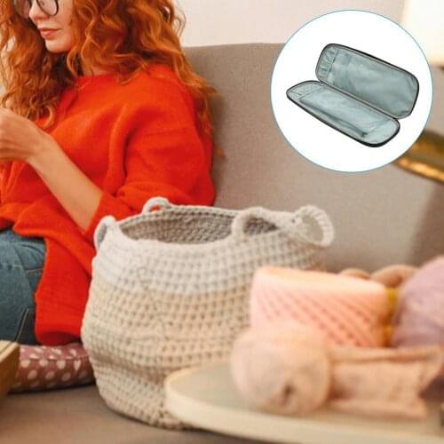 Easy to Carry Oxford Cloth Small Knitting Crochet Hooks Storage Bag for Camping
