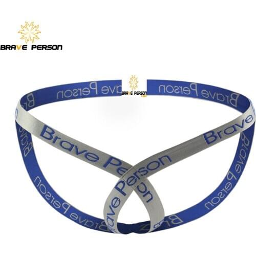 Brave Person Penis Suspender Mens Sexy Erotic G String Underwear Cock Ring Jockstraps Male Thong Blue Funny Panties Christmas