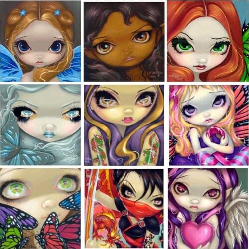 Big eyes patterns counted 11CT 14CT 18CT 28CT Cross Stitch Sets DIY Chinese Cross-stitch Kits Embroidery Needlework