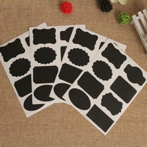 32 Pcs Chalkboard Sticker Chalkboard Labels Tag Kitchen Blackboard Sticker 8 Styles Wall Stickers Home Decor