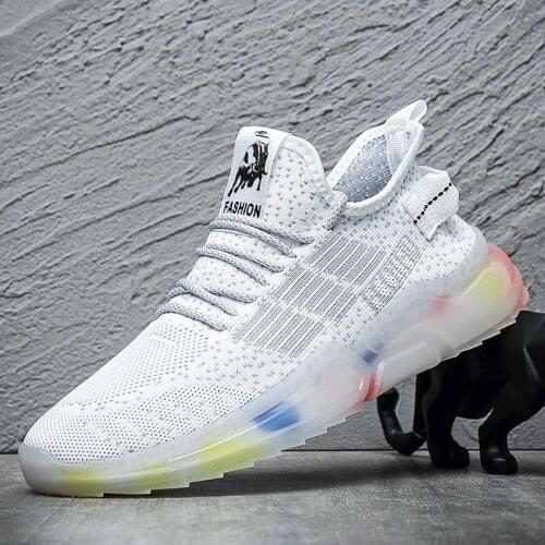2021 summer new jelly bottom flying coconut shoes fashion trend mens shoes light Korean casual shoes running shoes