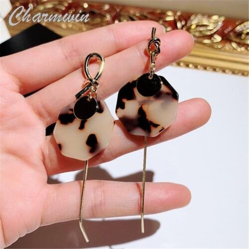 New Fashion Korea Dangle Earrings For Women Long Earrings Trend Exaggerated Asymmetric Tassel Earrings Fashion Jewelry Female