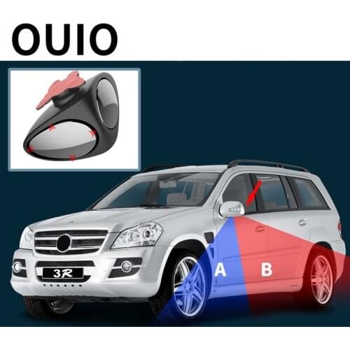 OUIO 1PC 360 Adjustable Car Rearview Mirror Auxiliary Accessory For Fiat Punto Volkswagen VW Polo Passat B7 B8 Golf 5 6 7 Tiguan
