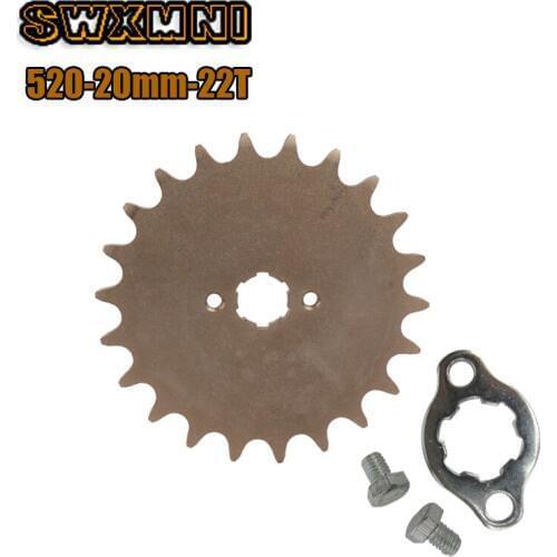 Motorcycle Steel 520 chain 20mm 22T Teeth Front Engine Sprocket For Honda Lifan ZongShen YCF ATV Quad Dirt Pit bike Buggy