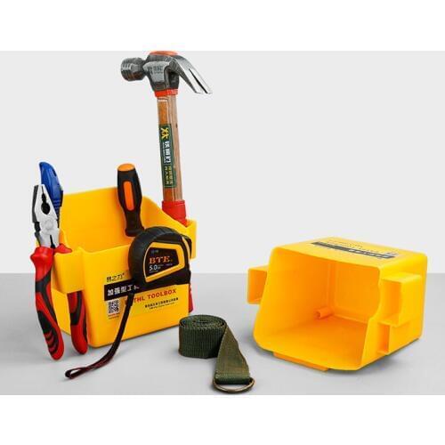 Plastic Tool Box Waist Pockets Electrician Toolbox Oganizer Carrying Pouch Tools Belt Waist Pocket Case Screwdriver Storage