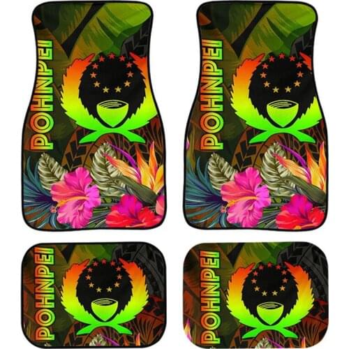 Upetstory Nightmare Before Christmas Rubber Car Floor Mats Couple Design All Weather Carpet Floor Mat Front & Rear Set of 4