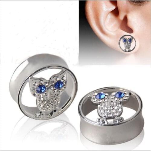 Owl Hollow Steel Earring Plugs Body Piercing Earring Expander