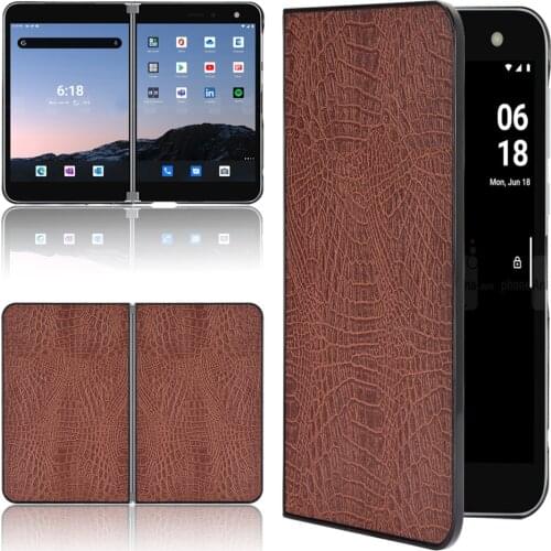 Phone Case for Microsoft Surface Duo PU Leather and PC Cover for 5.6 inch Surface Duo Cases Shockproof Protective Shell Capa