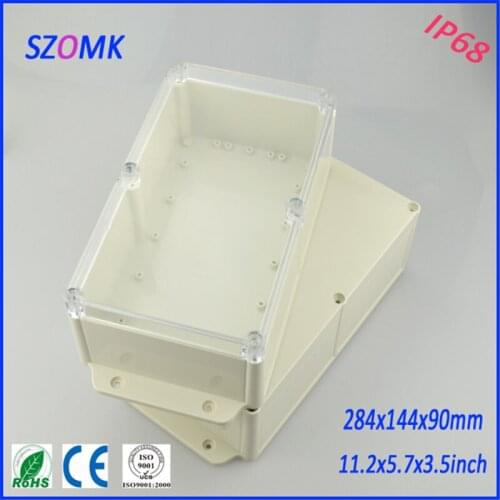 Transparent cover enclosure plastic waterproof plastic housing (1 pcs) 284*144*90mm distribution box project case