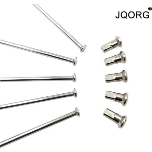 JQORG Diameter 3.7mm Equal Diameter Straight Pull Motorcycle Spokes 20 Pieces Spokes And 20 Pieces Brass Nipples For One Lot