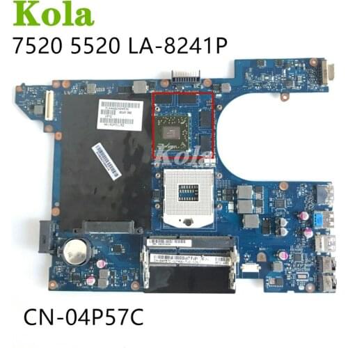 QCL00 CN-04P57C 4P57C LA-8241P Laptop motherboard for Dell Inspiron 15R-7520 5520 W/ Radeon HD 7730M 2GB HD4000 Main board
