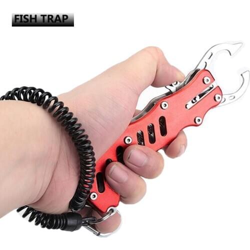 Fishing Gripper Portable aluminium alloy Fish Grip Lip Clamp Grabber Tool Fish Controller Fishing Plier Accessoryer