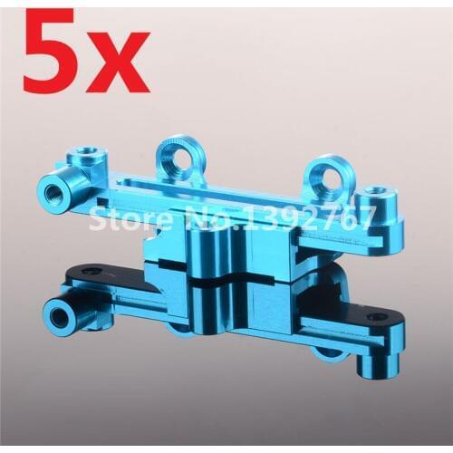 5Sets RC Car Alum Steering Servo Saver Complete K949-006 For 1/10th Scale Models Remote Cars WLtoys K949 CLIMBING Truck Crawler