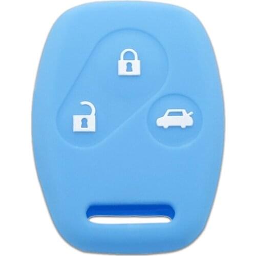 Muchkey Silicone Cover Holder Key Protection Smart Key Cover Of 3 Button Fits For Honda Accord Spirior Odyssey City