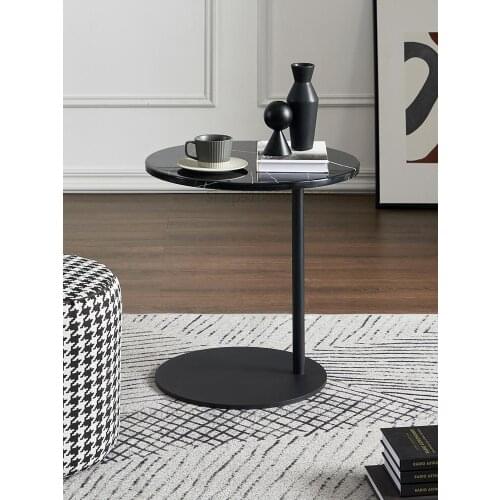 Nordic Marble Sofa Side Table Removable Small Coffee Table Rack Side Table Living Room Small Round Table Simple Small Round Tabl
