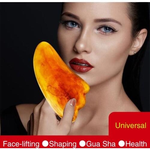 Natural Amber Beeswax Massager For Face Beauty Skin Care Facial Massage Scraper Body Back Gua Sha Board Slimming Massager Comb