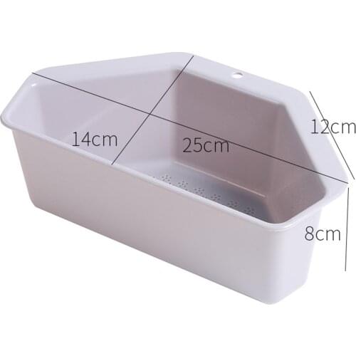 Triangular Corner Sink Drain Rack Shelf Basket Food Strainer Vegetable Fruit Drainer Sponge Holder Kitchen Filter SUB Sale