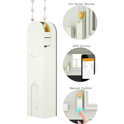 DIY Smart Motorized Chain Roller Blinds Shade Shutter Drive Motor Powered By Solar Panel and Charger Bluetooth APP Control