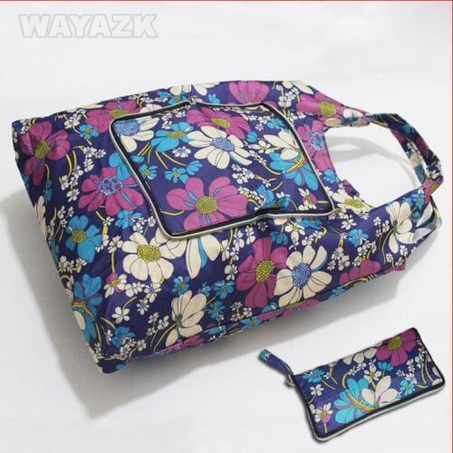 100pcs/lot) high quality nylon reusable shopping bag foldable