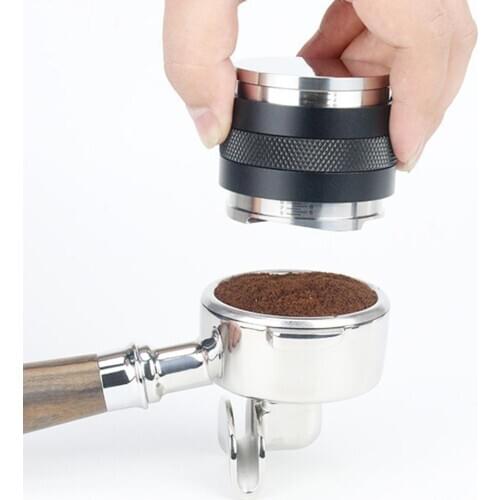 51/53/58mm Double-head 4-Leaf Intelligent Coffee Distributor Leveler Tamper Stainless Steel Coffee Espresso Tamper