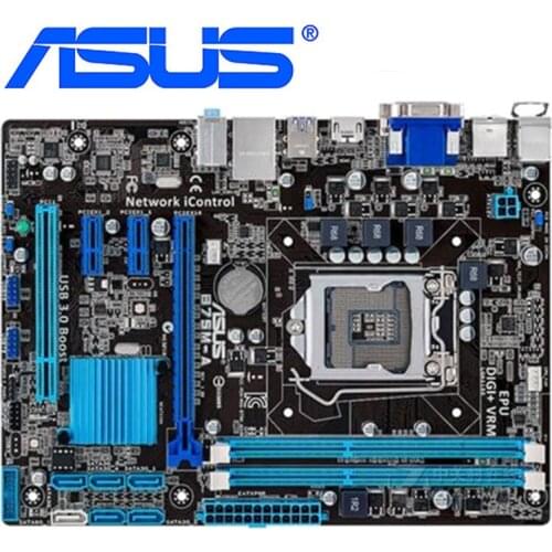 ASUS B75M-A Motherboards LGA 1155 DDR3 16GB For Intel B75 B75M-A Desktop Mainboard Systemboard SATA III PCI-E X16 Used AMI BIOS