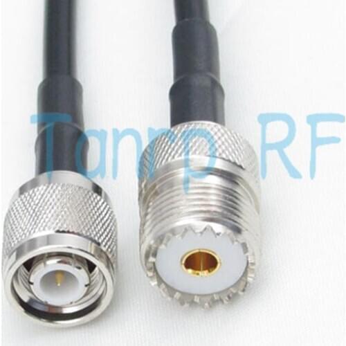 Free Shipping! 50CM TNC male plug to UHF female jack RF connector Pigtail coaxialjumper cable 20INCH RG58 extension cable