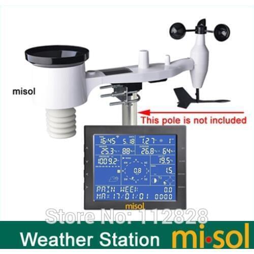 MISOL 2 units/set of Wireless weather station connect to WiFi, upload data to web (wunderground)