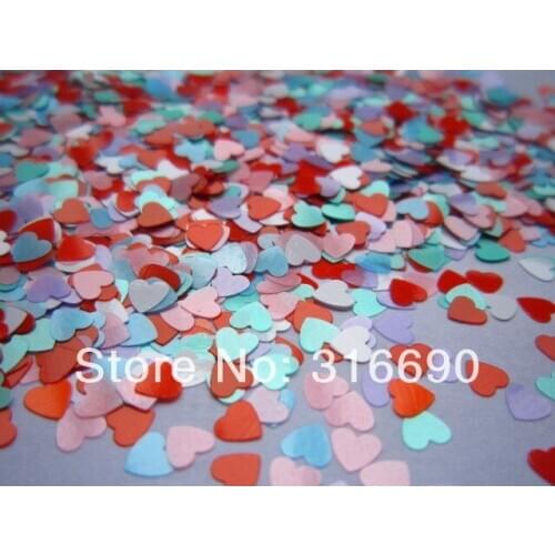 Heart Glitter mix Paillette Spangles Shape for DIY Decoration