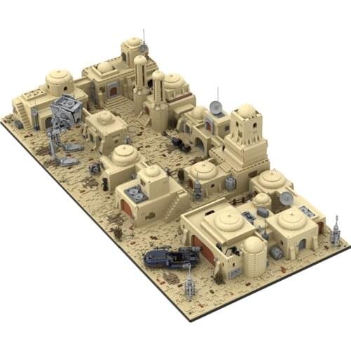 BuildMOC Tatooineing Mos-Eisley Cantina Building Blocks Bricks 14845pcs