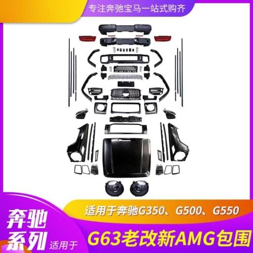 Charm2021 Fit For Benz Mercedes G63g65g500 550 600 Old Amg Big Surround Front And Rear Bar Hood Middle Net Headlamp