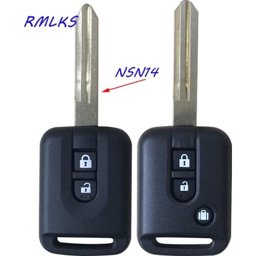 RMLKS New 2 3 Button FOB Remote Key CASE shell Fob Fit For Nissan Micra Navara Note X-Trail Qashqai 2 Button FOB Remote Key CASE