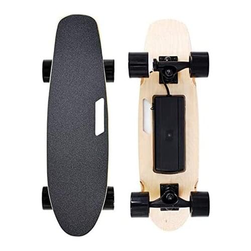 Electric Skateboard with Remote Control,20 KM/H Top Speed,350W Motor,7 Maple Skateboard,7 Mile Range,25,5'Skateboard for Adults