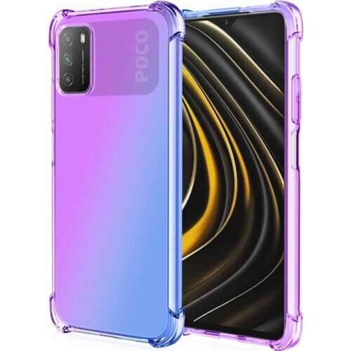 Hybrid Color Air Bag Flexible TPU Cover for Xiaomi Pocophone POCO M3 X3 NFC 10T Lite 5G Redmi K30S Note 9S 9 8T 8 Pro 9C 9A Case
