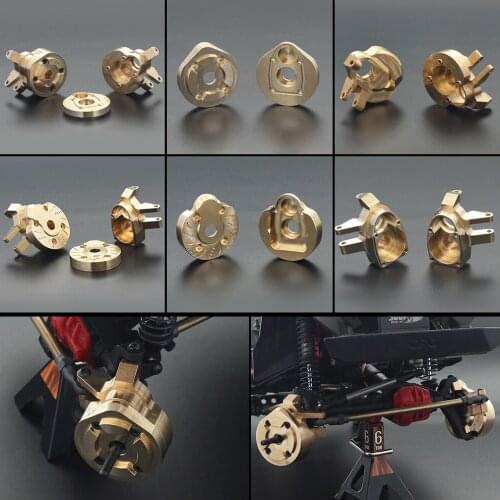 Brass Heavy Duty Counter Weight Bumper Mount Steering Knuckles Portal Cover Plates for 1/10 RC Cwawler Car Axial SCX10 III Capra