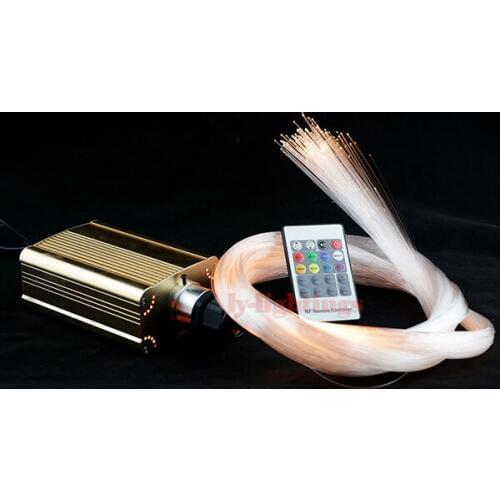 Summer starry sky home decoration celing light fiber optic lights 16w led light source with mix size fibers wireless remote RGB