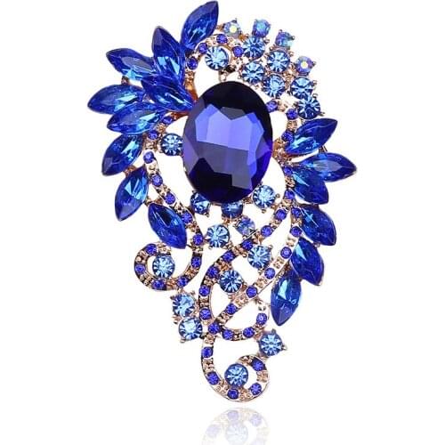 Hot selling Brooch Color Glass Large Glass Brooch crystal glass brooch brooch flower womens clothing accessories