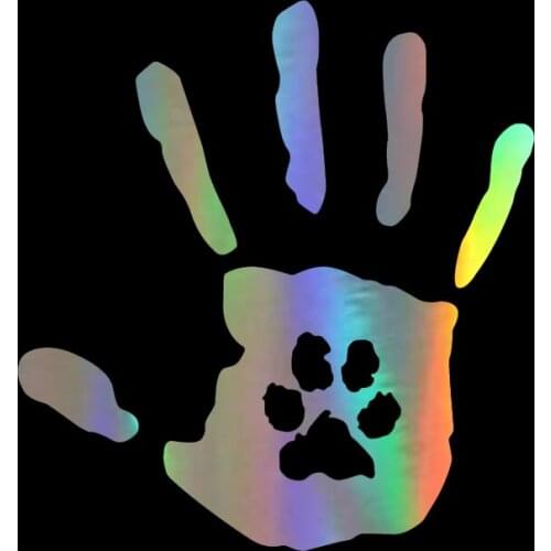 Hot Reflective Hand Claw Print Car Stickers and Decal Motorcycle for E46 Auto Decorative KK18*16cm Vinyl
