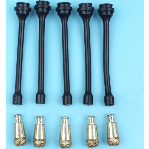 5 x Oil Filter w/ Oil Line Hose Pipe For HUSQVARNA 362 365 371 372 372XP Chainsaw Replacement Spare Parts