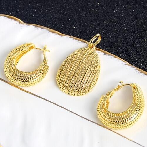 Fashion Jewelry Fashion Jewelry Sets For Women Earrings Pendant Hollow 2020 Jewelry Sets For Wedding Party Gifts Trend Set Gift