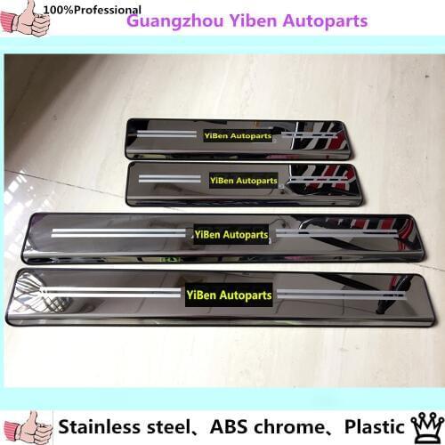 Car threshold strip cover Stainless steel door Scuff Plate stick lamp frame external pedal for Mazda BT-50 BT50 2009-2016 4pcs