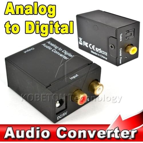 Newest Analog To Digital ADC Converter Optical Coax RCA Toslink Audio Sound Adapter SPDIF Adaptor For Apple TV For Xbox 360 DVD