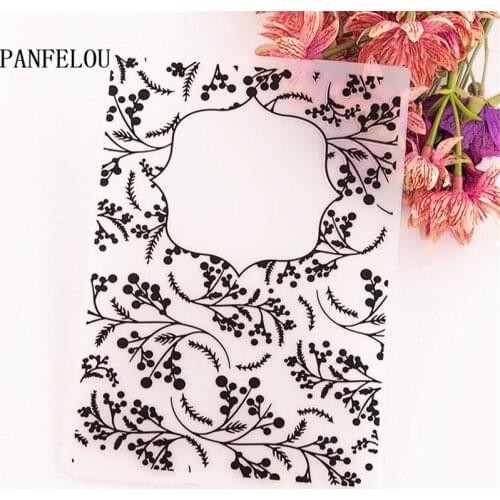 NEW Sticky notes vines Embossing folders Plastic For Scrapbooking DIY Template Fondant Cake Photo Album Easter Card Making