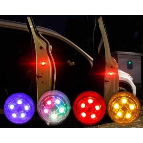 New Waterproof Car Door Warning Light Without Wiring Led Anti-collision Light Universal Led Flashing Modified Light