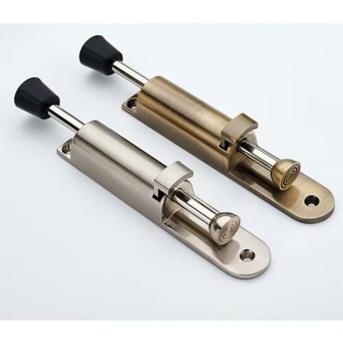 Kick Down Foot Operated Door Stop Zinc Alloy Stopper Prop Stay Silver/Bronze