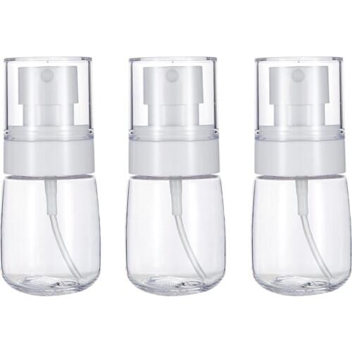 3pcs Empty Plastic Fine Mist Spray Bottle Perfume Container Atomizer 30ml
